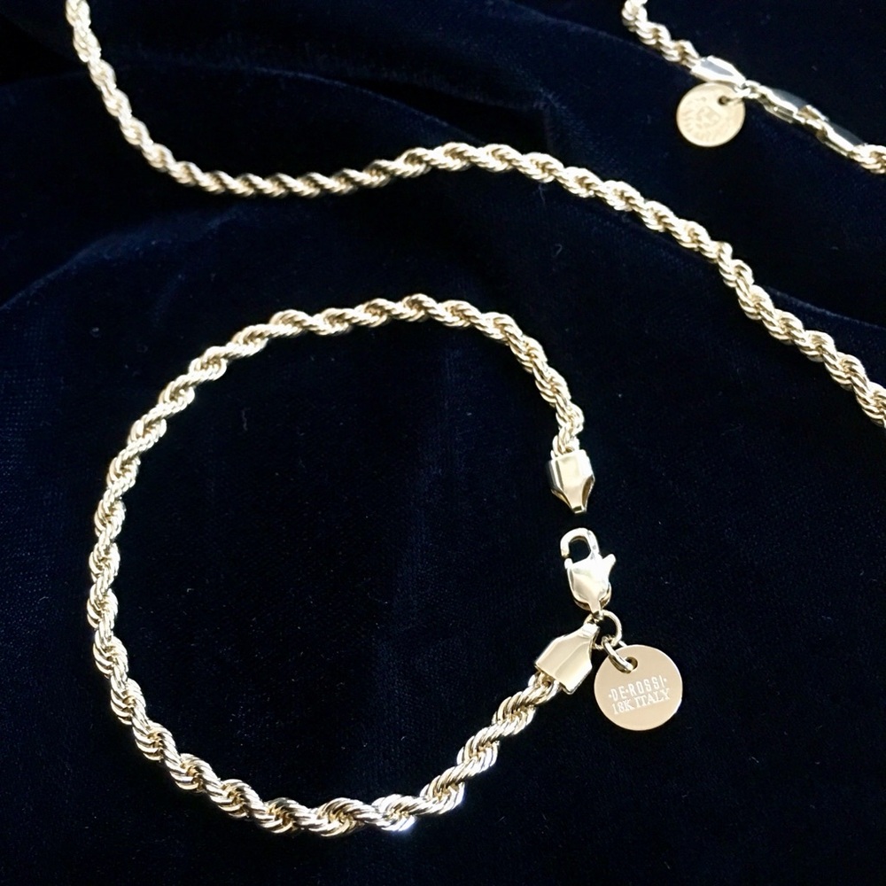 EXCLUSIVE 18K GOLD ROPE BRACELET MADE IN ITALY *LIFETIME WARRANTY*